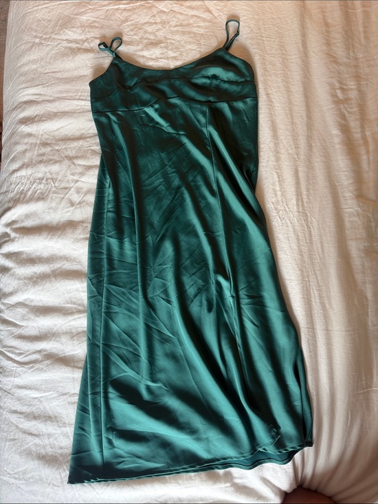 a new day Dresses & Skirts - a new day Emerald Green Satin Midi Slip Dress
